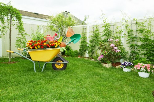 Finished landscaping Hounslow project showing attractive outdoor improvements